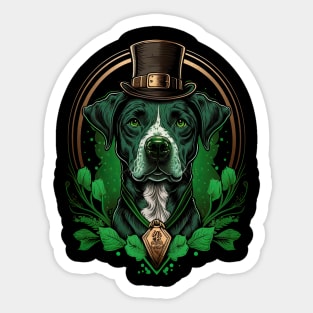 Pointer dog St. Patrick's day Sticker